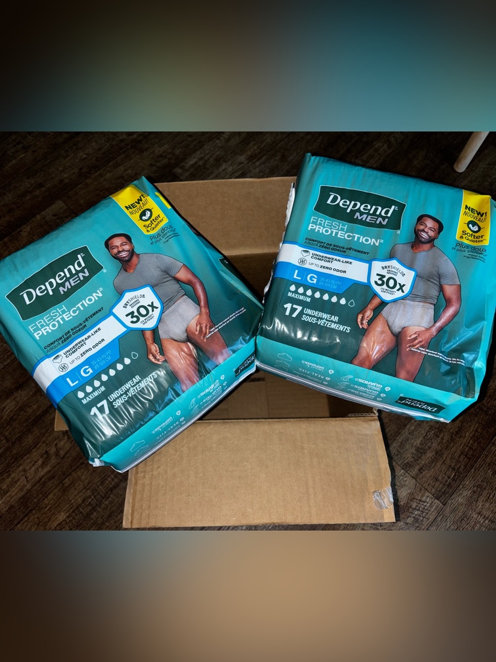 Case Depends Underwear, Case Prevail Guards, Case Attends Underwear, Case Pads
